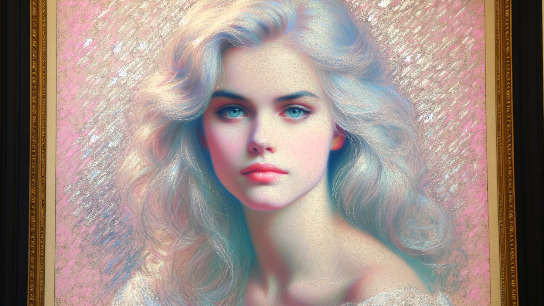 Luminous Portrait of a Young Woman with Blonde Hair