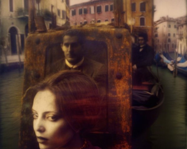 Vintage Scene by a Serene Canal with Gondola