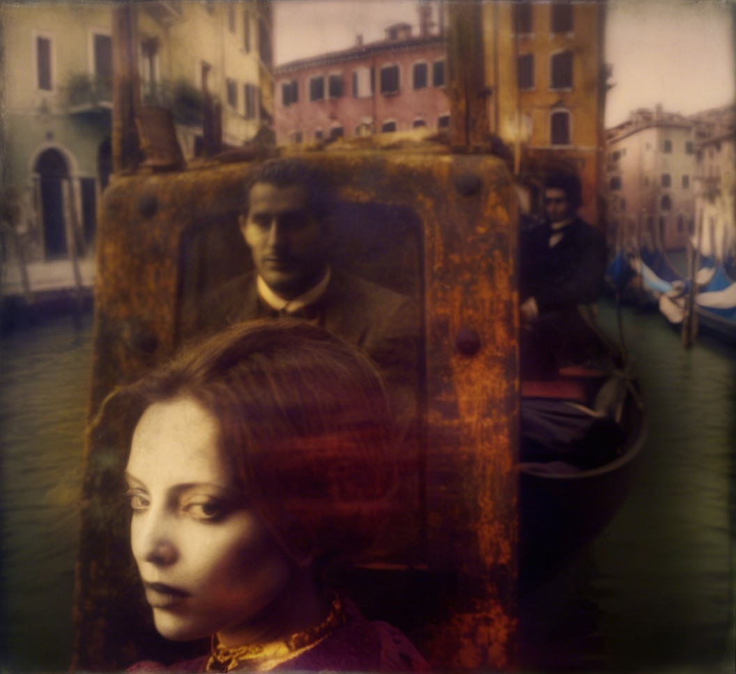 Vintage Scene by a Serene Canal with Gondola