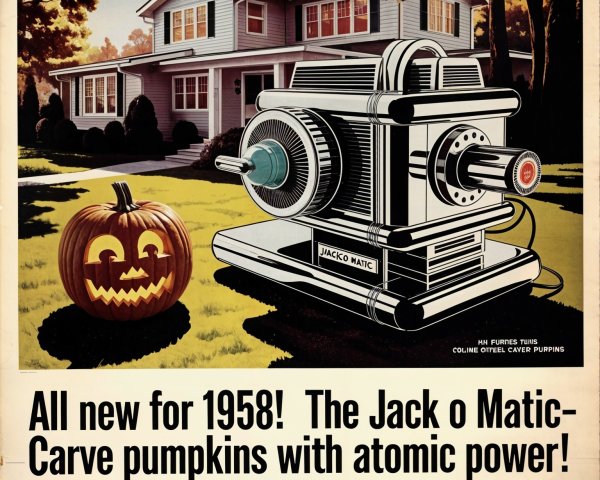 1958 Vintage Advertisement for Pumpkin Carving Device