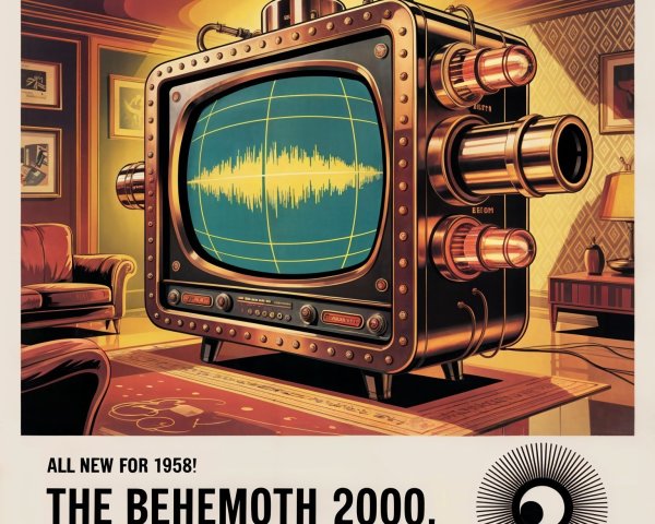 Retro Advertisement for 1958 Behemoth 2000 Television