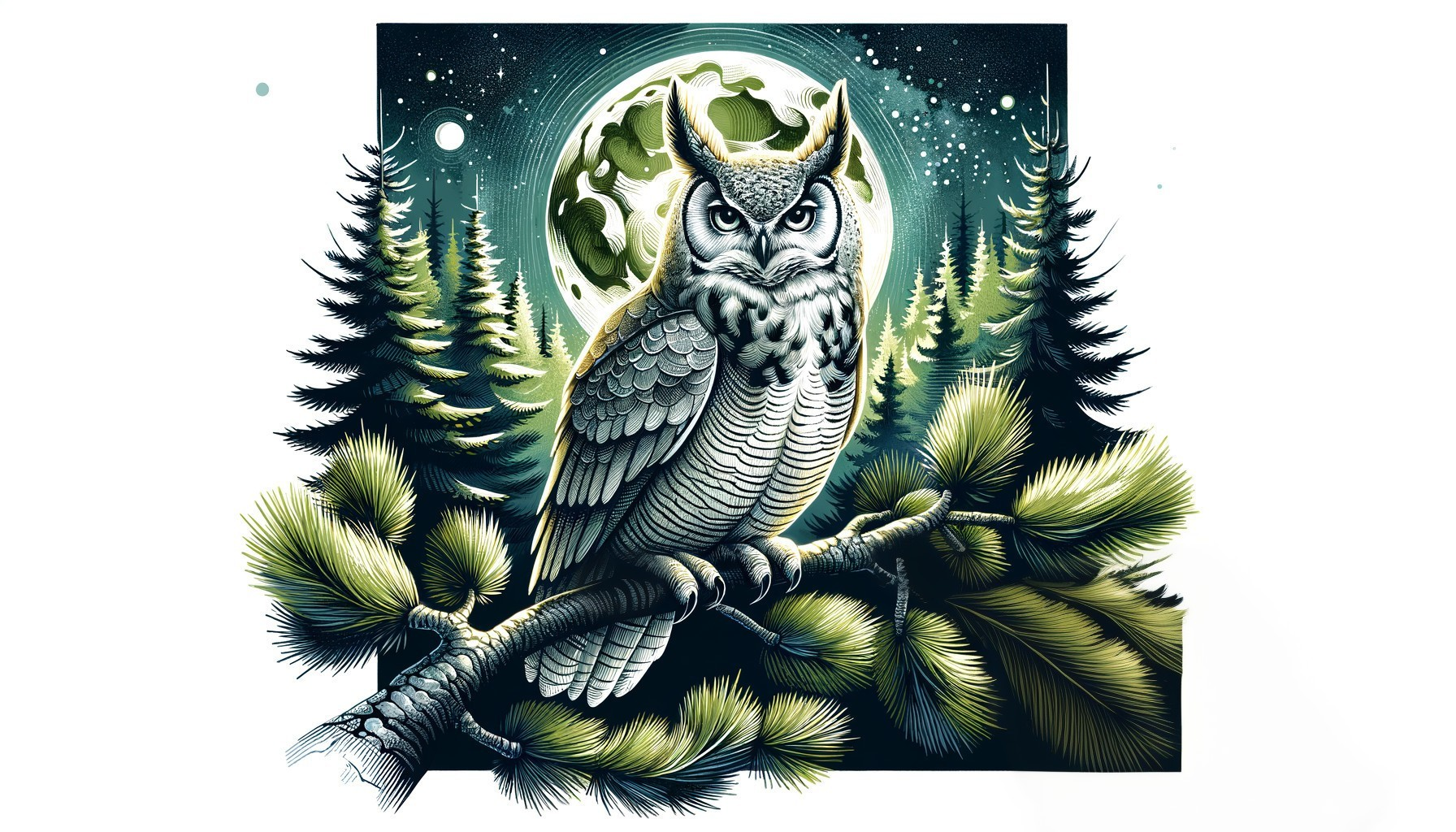 Moonlit owl