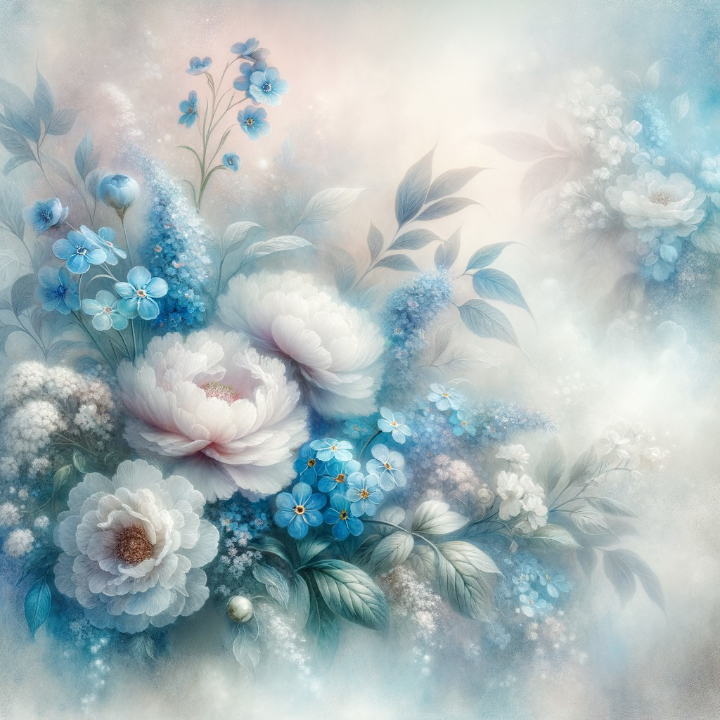 Pastel Flower Arrangement in Ethereal Background