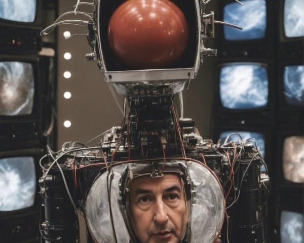 Humanoid Robot with Elaborate Head Design and Screens