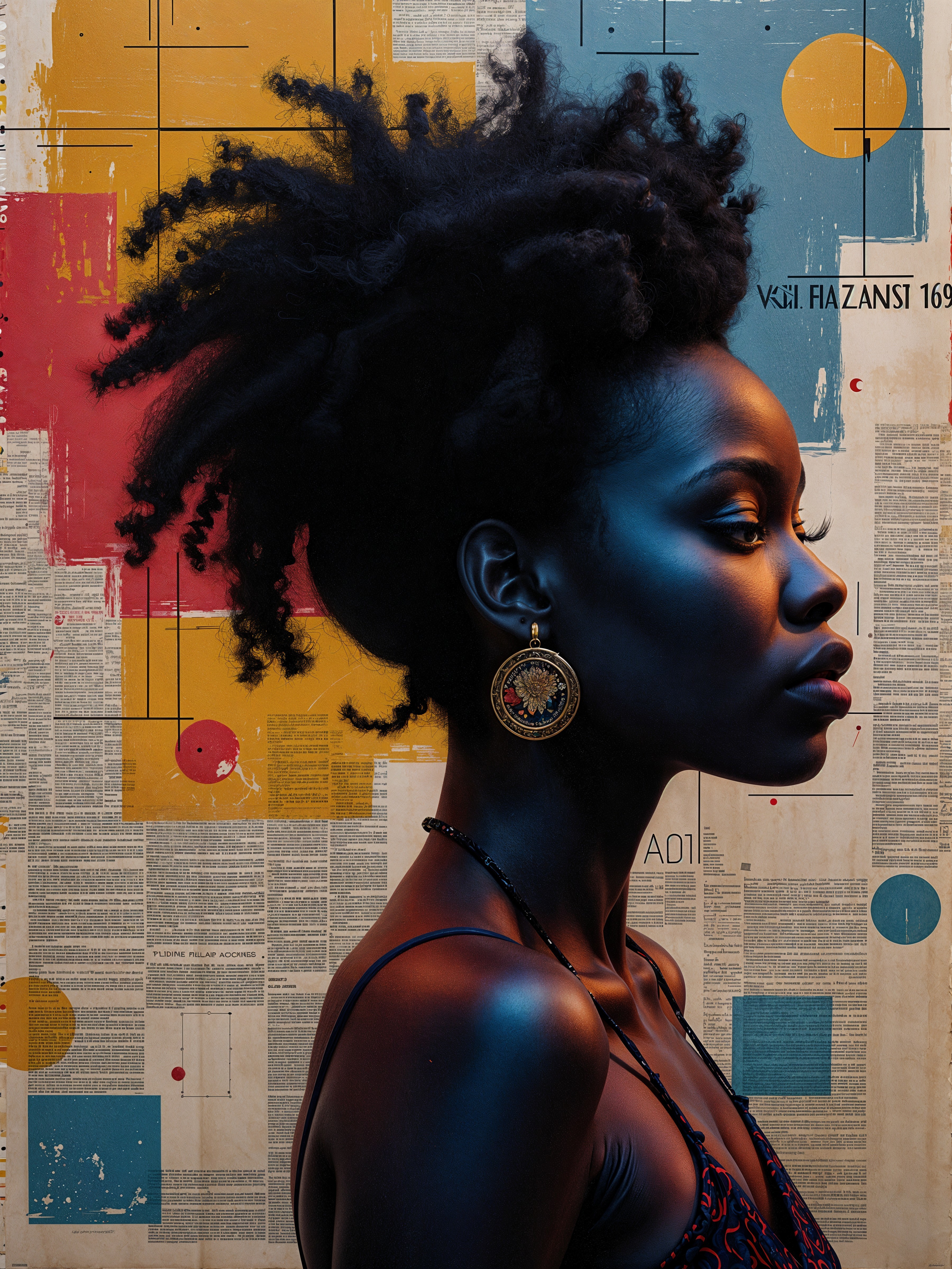 Portrait of a Confident Woman with Vibrant Background
