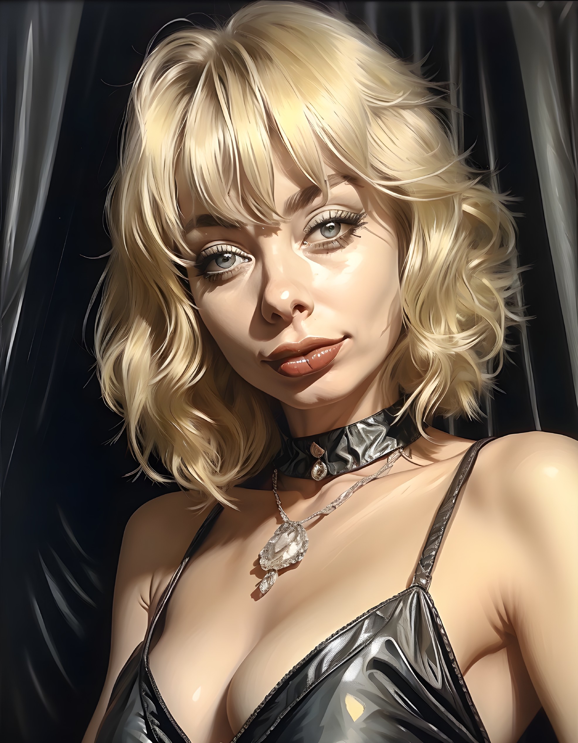 Close-Up Portrait of a Young Woman with Blonde Hair
