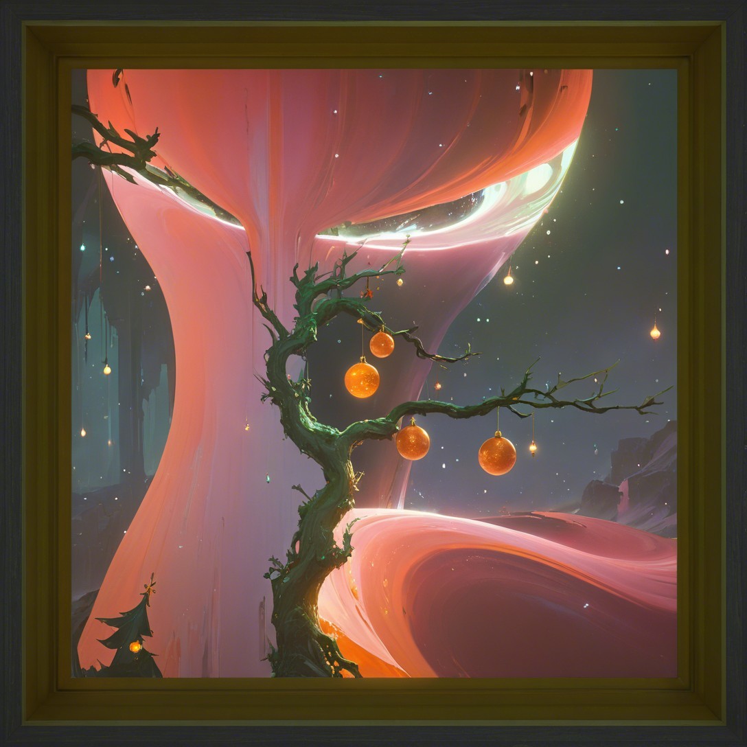 Surreal Digital Painting of Otherworldly Night Landscape