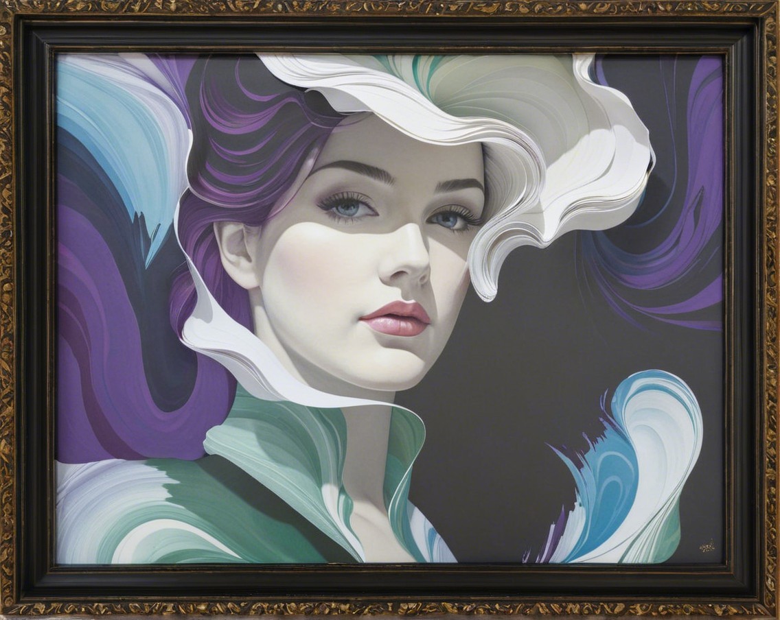 Portrait of a Woman with Vibrant Hair Colors