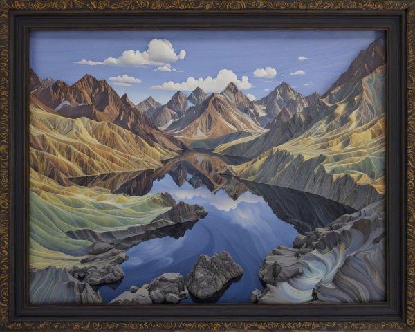 Majestic Mountain Landscape with Tranquil Lake Reflection