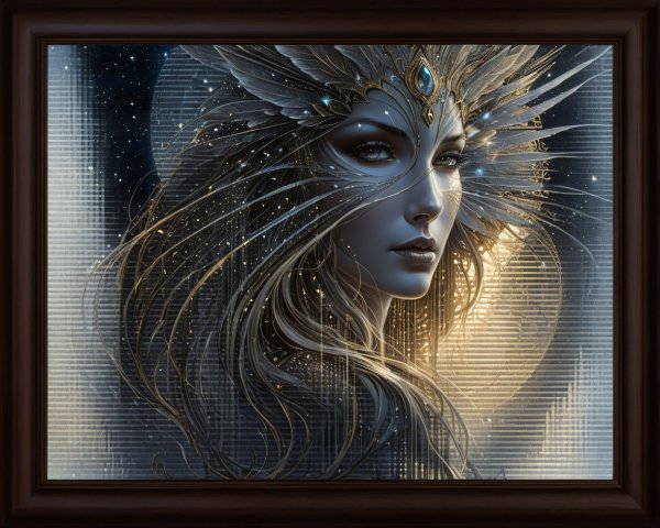 Detailed Digital Painting of an Ethereal Humanoid Figure