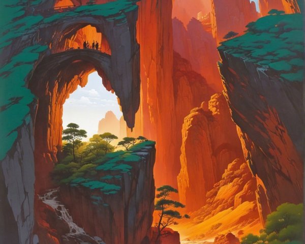 Breathtaking Landscape with Rock Formations and River