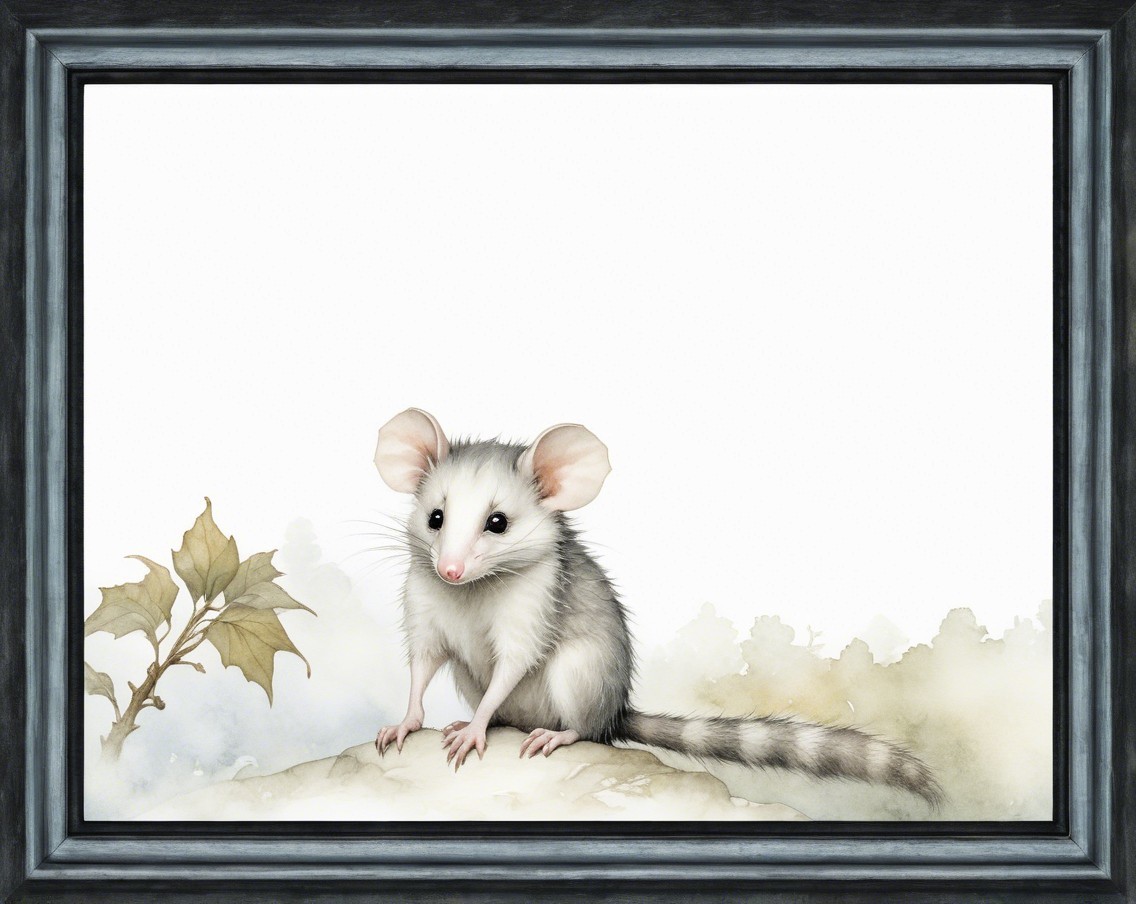 Charming Illustration of a Fluffy Mouse-like Animal