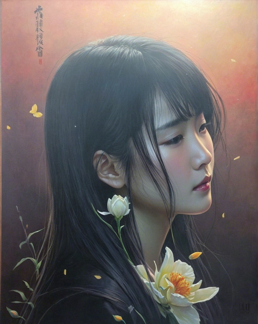 Serene Portrait of a Thoughtful Young Woman