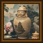 Impasto Oil Painting of a Japanese Woman in Kimono