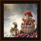 Grey Aliens Celebrating Christmas in Snowy Village