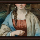 Fantasy Art Painting of Bovid in Savanna Landscape