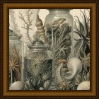 Cartoon Alien in Snowy Forest with Full Moons