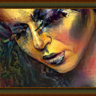 Watercolor Painting of Vibrant Chrysanthemums in Bloom