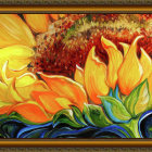 Close-Up of Red Poppies on Abstract Warm Background