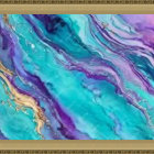 Mystical Figure in Teal Garments Amidst Enchanted Trees