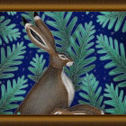 Lion and Sheep in a Vibrant Enchanted Forest