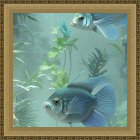 Oil Painting of a Snow-Covered Swiss Alpine Village