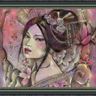 Delicate Butterfly on Pink Flowers in Serene Setting