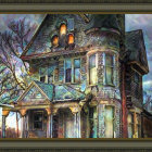 Ancient Tree with Vibrant Moss and Sunlit Foliage