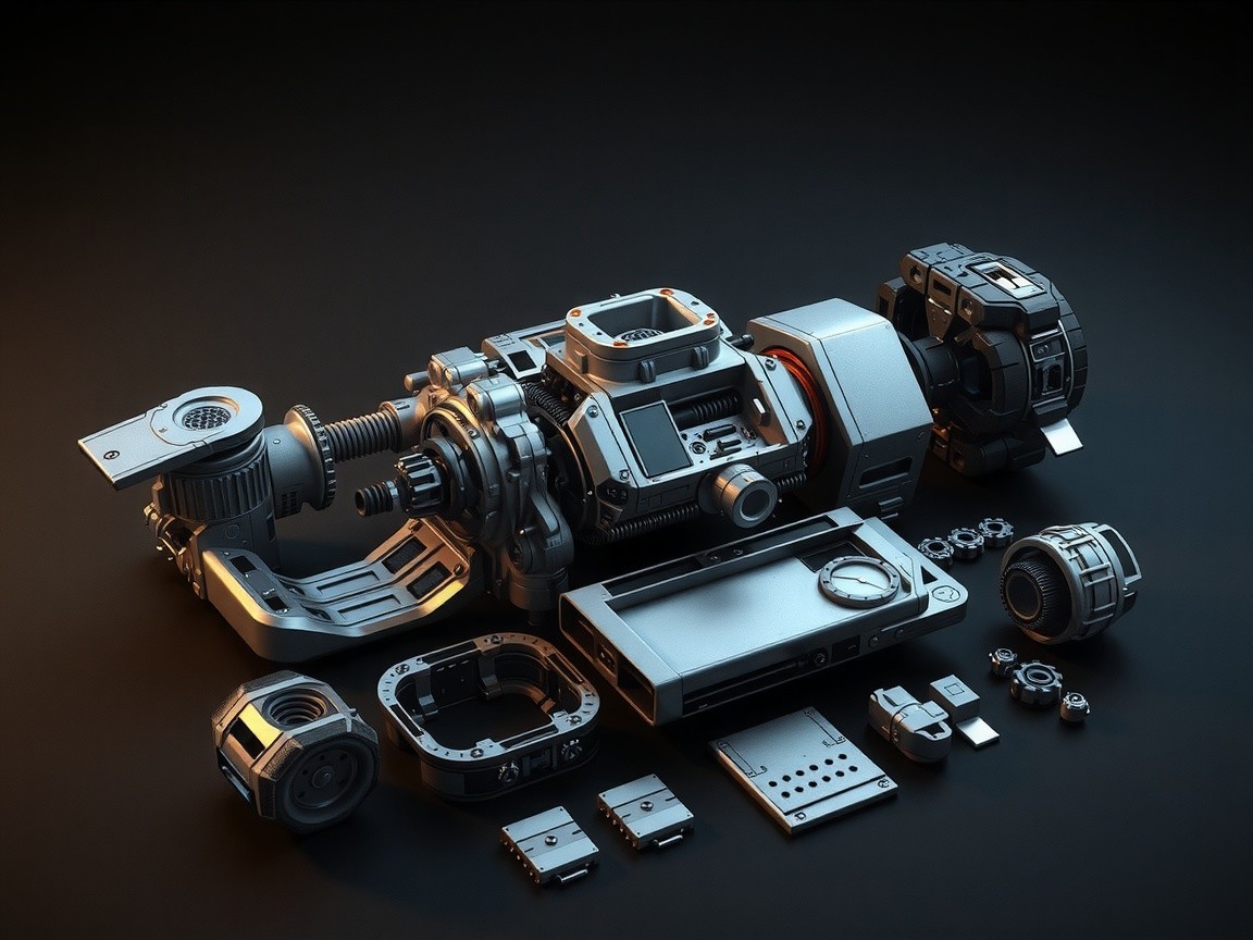 Intricate Arrangement of Mechanical Components and Machinery