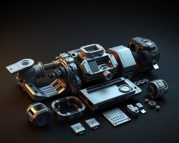 Intricate Arrangement of Mechanical Components and Machinery