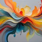 Vibrant Oversized Flower with Colorful Layered Petals