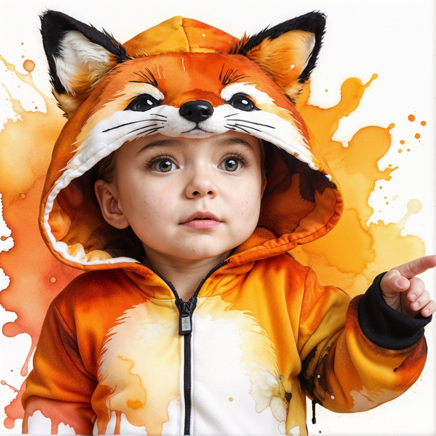 Vibrant Fox-Themed Hoodie on a Young Child