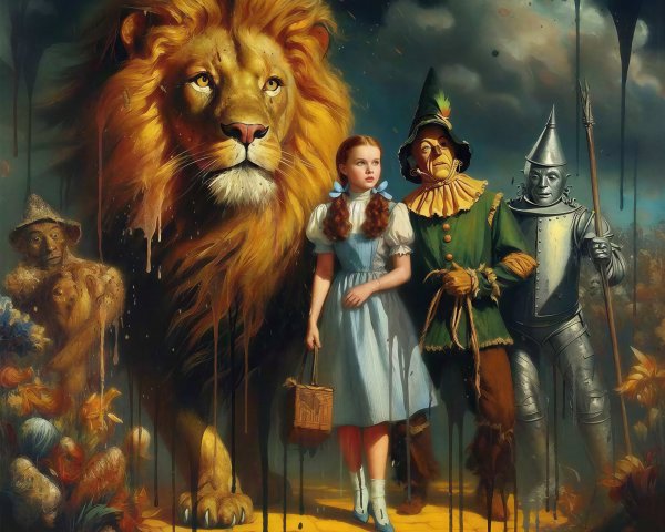 Fantasy Art Digital Painting of Wizard of Oz Characters