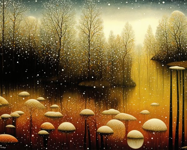 Tranquil Autumn Landscape with Reflective Water