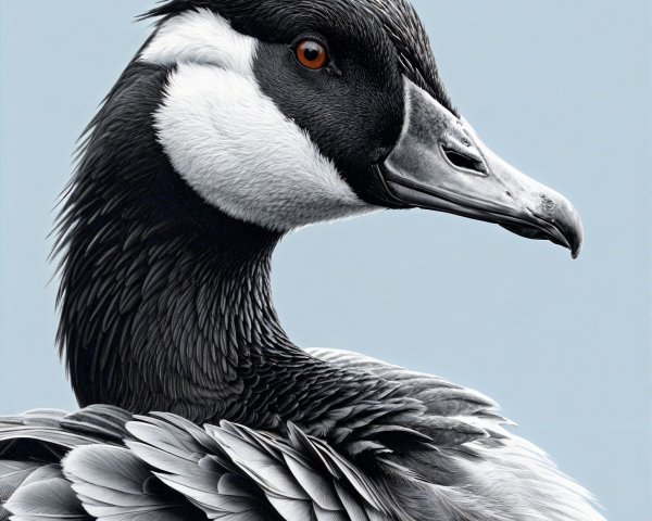 Close-up of a detailed bird with striking features