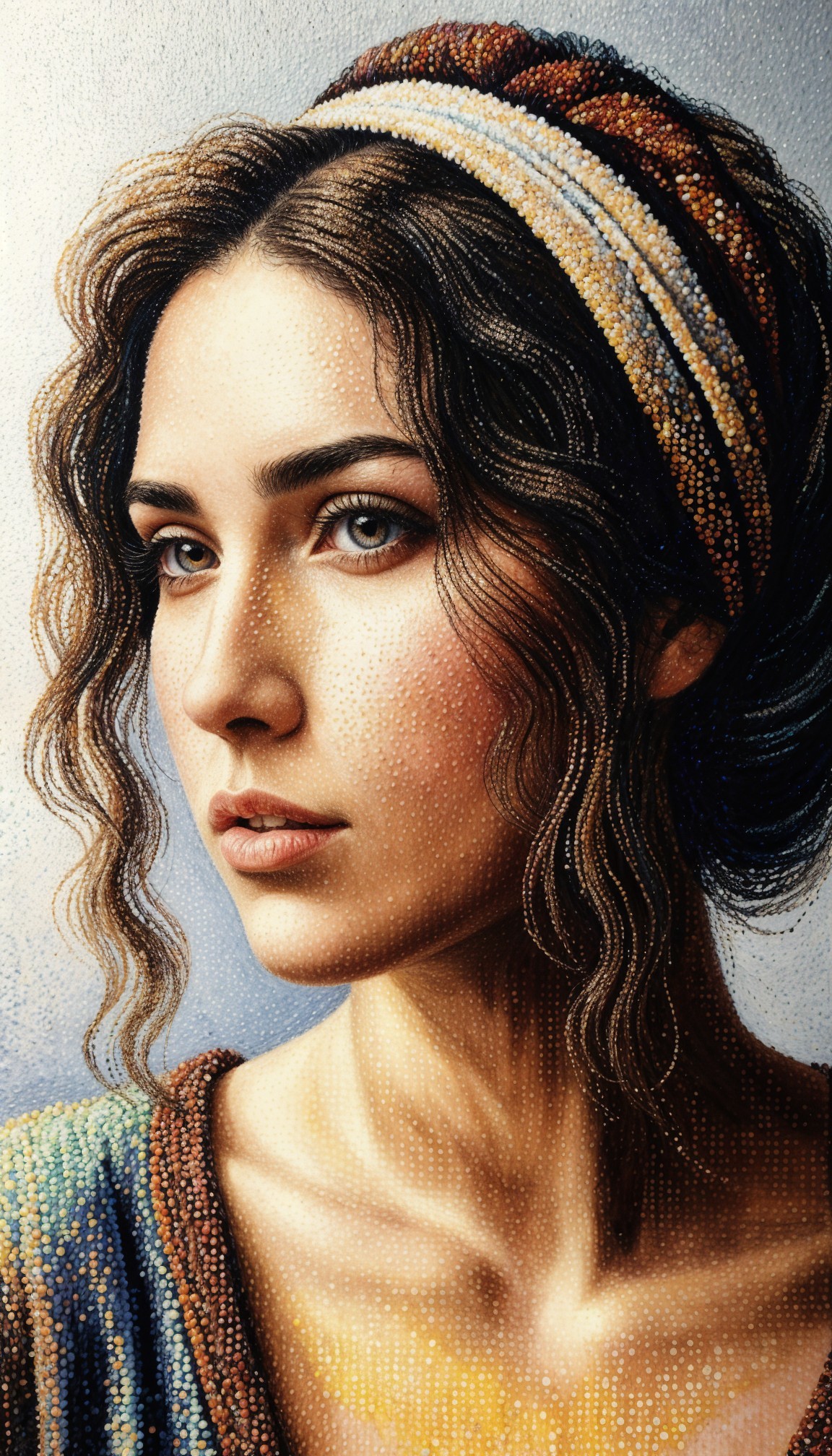 Close-Up Portrait of a Woman with Expressive Eyes