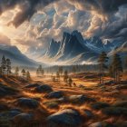 Vast Valley Landscape Surrounded by Towering Mountains