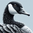 Close-up of a detailed bird with striking features