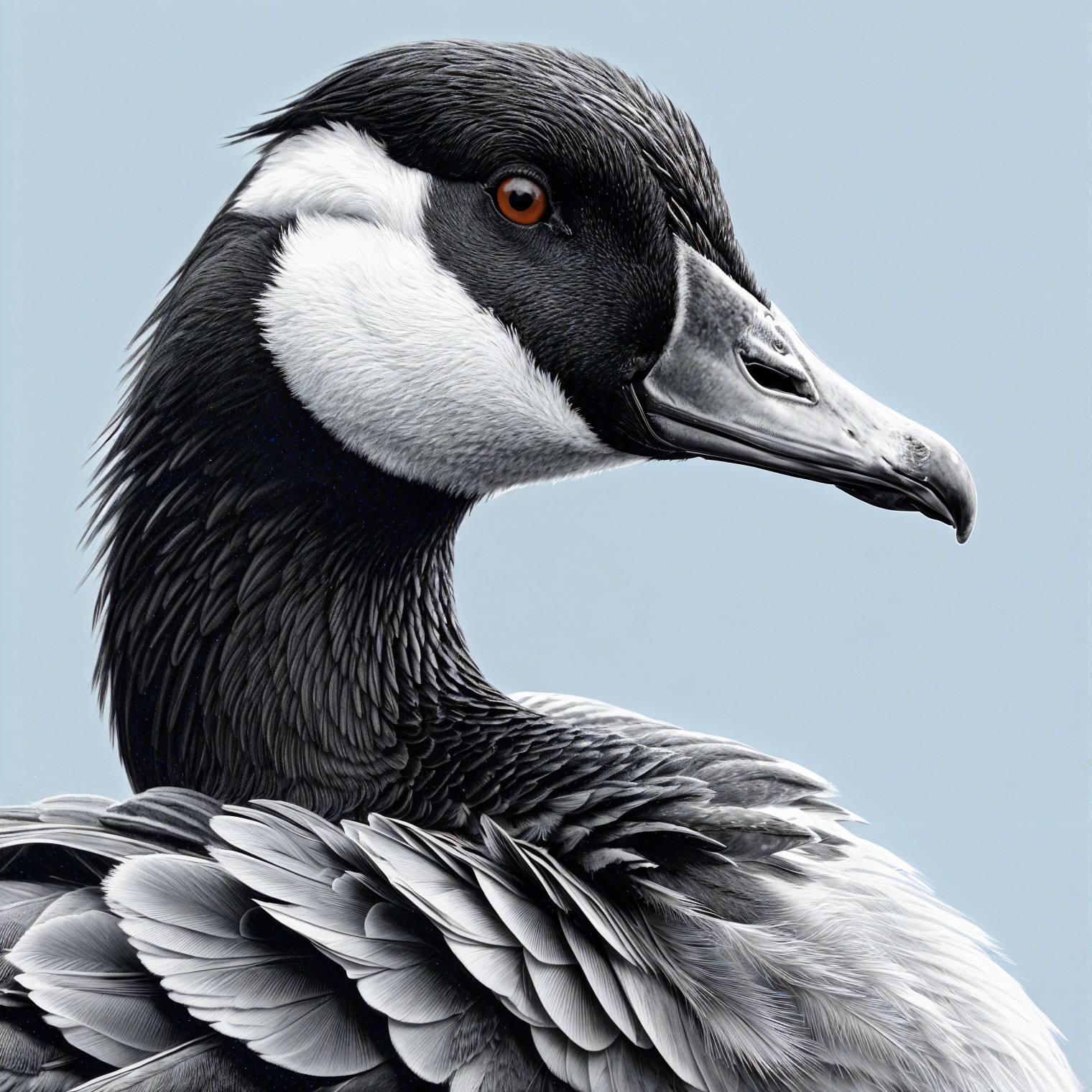 Close-up of a detailed bird with striking features