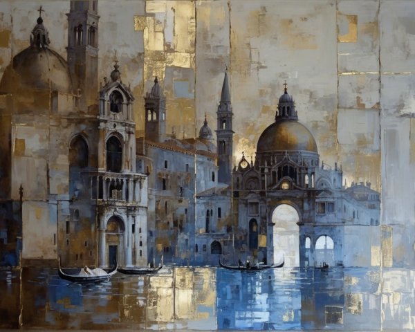 Serene Venetian Scene with Iconic Architecture and Boats