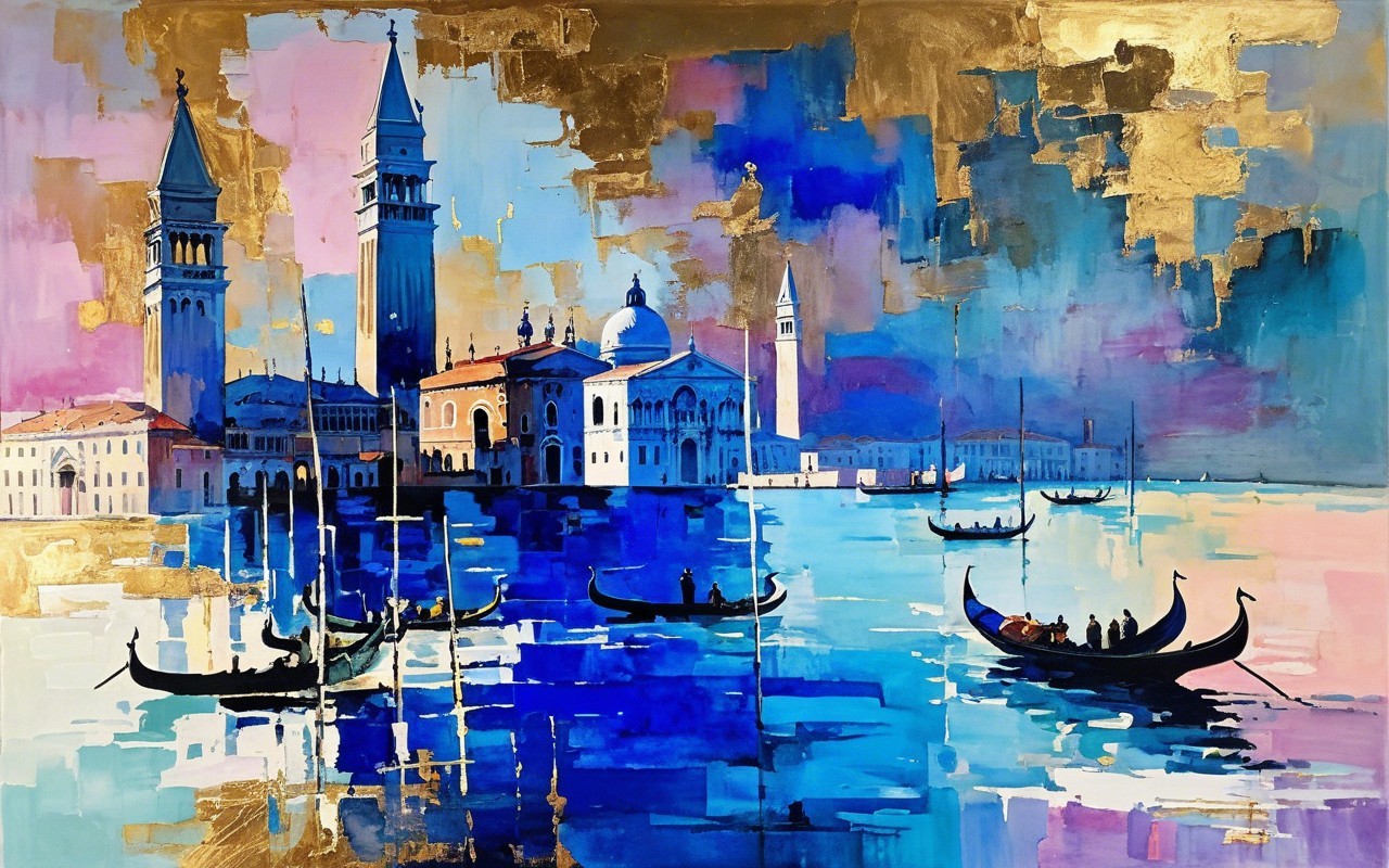 Abstract Representation of Venice's Iconic Structures