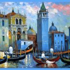 Vibrant Venetian Canal with Colorful Architecture