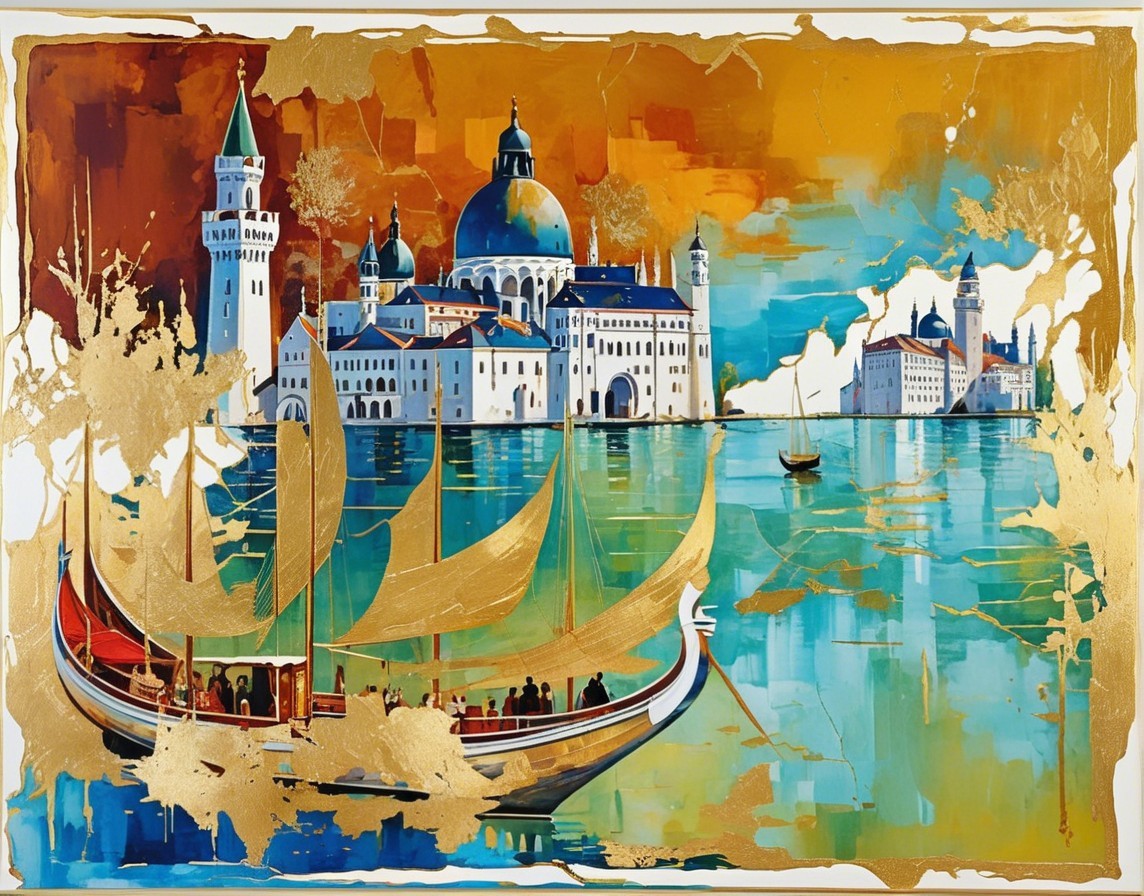 Venetian Harbor with Sailboats and Iconic Architecture