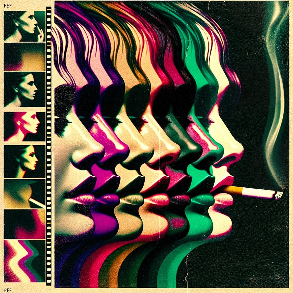 Stylized Portraits of a Woman in Vibrant Colors