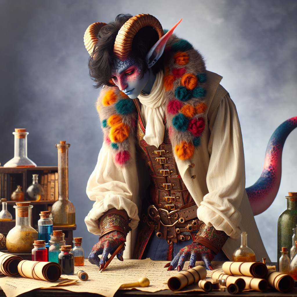 Fantastical Character in Mystical Alchemy Setting