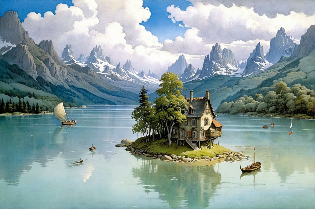 Charming Island House Surrounded by Turquoise Waters