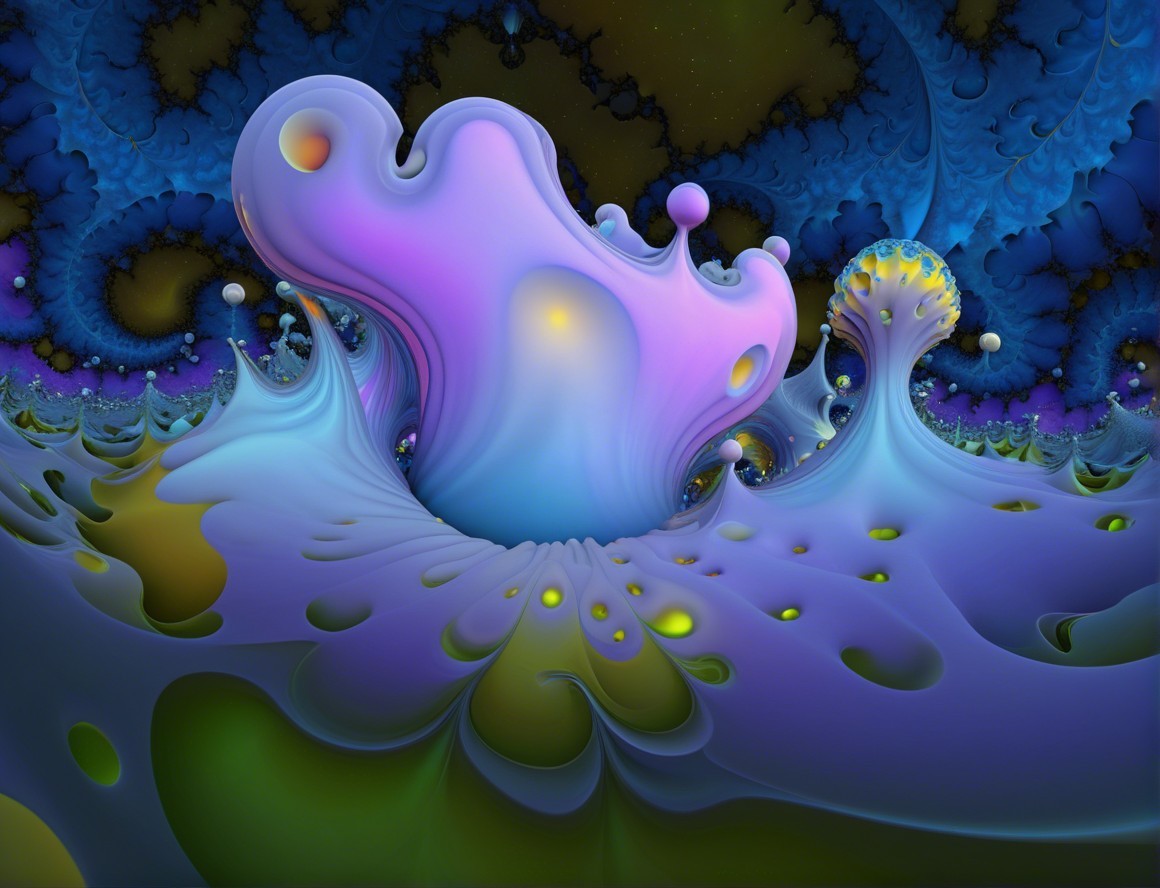 Surreal Abstract Landscape with Vibrant Colors