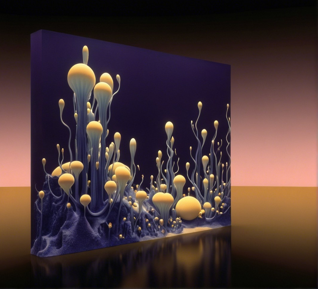 Abstract Underwater Scene with Ethereal Forms