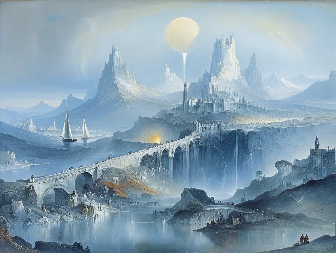 Fantastical Landscape with Mountains and Castles