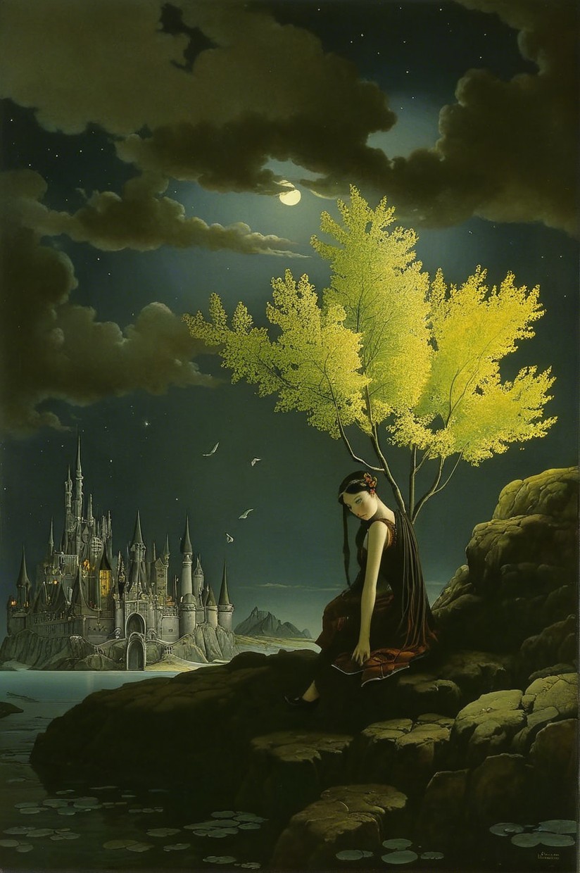 Enchanted Night: A Girl and Her Tree